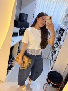 4406- BLUSA MIA RENDA NA BARRA/ OFF na internet