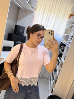 4406- BLUSA MIA RENDA NA BARRA/ ROSA BEBE