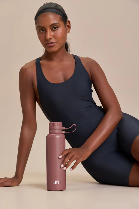 Garrafa Térmica LIVE! Water 600ml vista de frente

