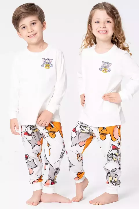 Pijama Longo Infantil Unisex - Diga Cheese - Tom e Jerry - comprar online