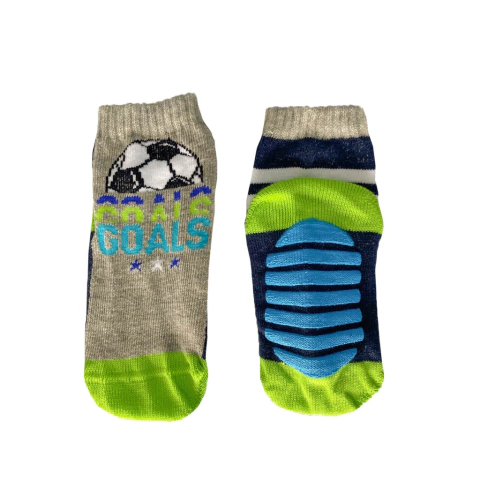 Meia bebê menino goals com antiderrapante