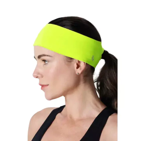 Faixa De Cabelo Elástica Larga Lupo Sport Lime