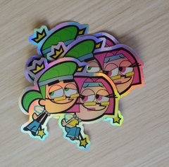 Sticker Tornasolado "Cosmo y Wanda" - comprar online