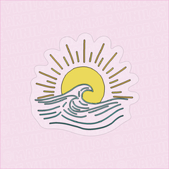 Sticker Transparente Amanecer Lineal
