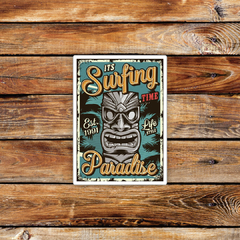Sticker Placa "Surfing Paradise" (N5)