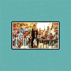 Sticker Tornasolado Campeones del Mundo