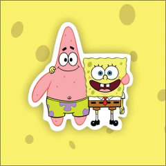 Sticker Bob Esponja y Don Patricio M6
