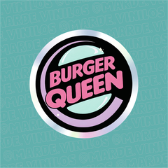 Sticker Tornasolado Burger Queen