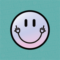 Sticker Tornasolado "Smile - Fuck you"