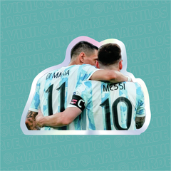 Sticker Tornasolado Di Maria y Messi #Scaloneta