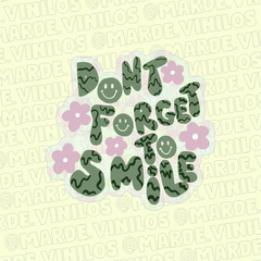 Sticker Holográfico Transparente "Dont forget to smile" en internet