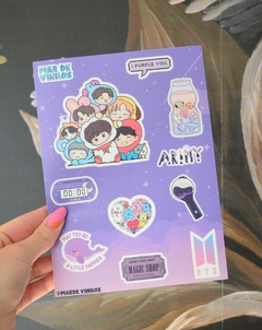 Plancha de stickers - BTS