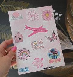 Plancha de stickers - Rosa