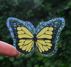 Sticker Holográfico Transparente Mariposa Lila en internet