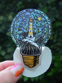 Sticker Glitter Transparente Foquito Faro en internet