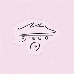 Sticker Transparente Firma Maradona