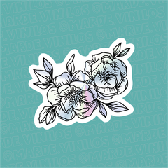Sticker Tornasolado "Flores"
