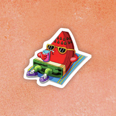 Sticker Sandía Tomando sol (S1)