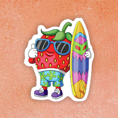 Sticker Frutilla surfera (S6)