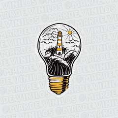 Sticker Glitter Transparente Foquito Faro - comprar online