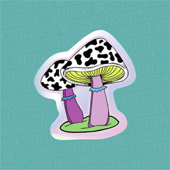 Sticker Tornasolado "Hongos"