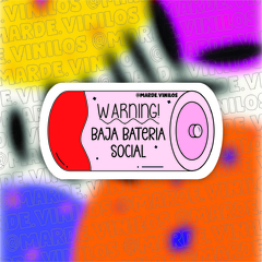 Sticker Baja Bateria Social by Mar de Vinilos