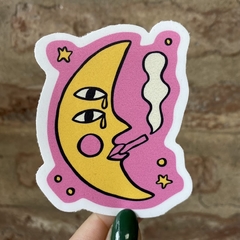 Sticker Luna fumando