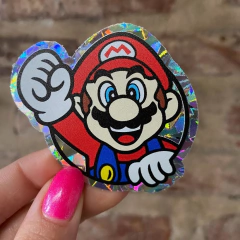 Sticker Holográfico Mario Bros - comprar online