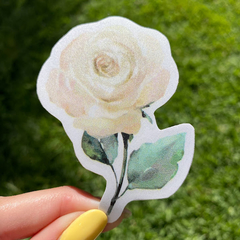 Sticker Flor Rosa Blanca (Q10) - comprar online