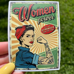 Sticker Placa "Women power" (N1) - comprar online