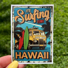 Sticker Placa "Surfing HAWAII" (N3) - comprar online