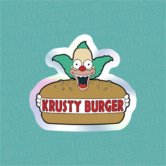 Sticker Tornasolado Krusty Burger