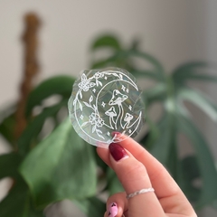Vinilo Suncatcher Adhesivo Luna con honguitos