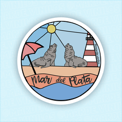 Sticker Mar del Plata by @isatg.artesvisuales