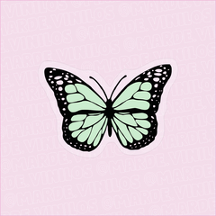 Sticker Transparente Mariposa Verde Claro