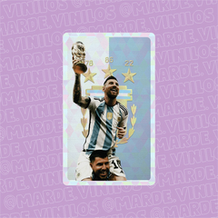 Sticker Holográfico Messi Campeón