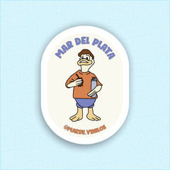 Sticker Pato con Mate - Mar del Plata by @isatg.artesvisuales
