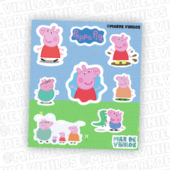 Mini Plancha de stickers - Peppa Pig