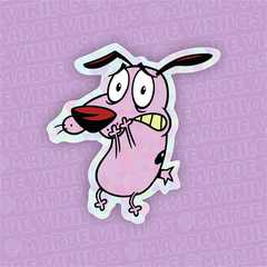 Sticker Holográfico Coraje el perro cobarde