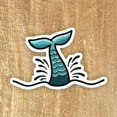 Sticker cola de sirena (A12)