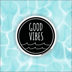 Sticker GOOD VIBES Negro (P9)