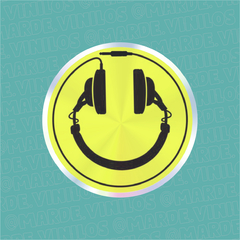 Sticker Tornasolado Smile Music