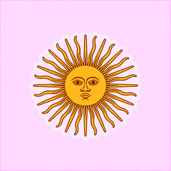 Sticker Transparente Sol de Mayo