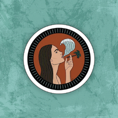 Sticker Chica Fumando (I7)