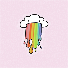 Sticker Transparente Vomito de Arcoiris