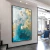 Quadro Marmore Abstrato Azul e Dourado