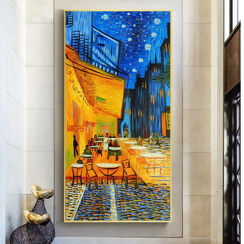 Quadro Restaurante a Noite Desenhado