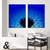 Quadro Dípico Dente De Lão Fundo Azul