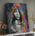 Imagem do Quadro Decorativo Índia Grafite Colorida