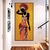 Quadro Africana Colorida Fundo Amarelo